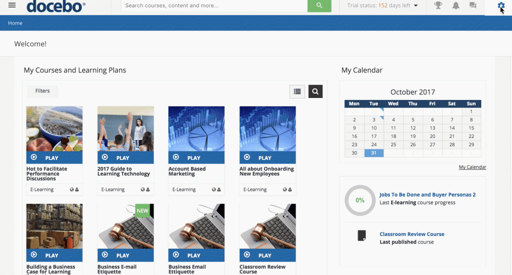 Docebo Dashboard