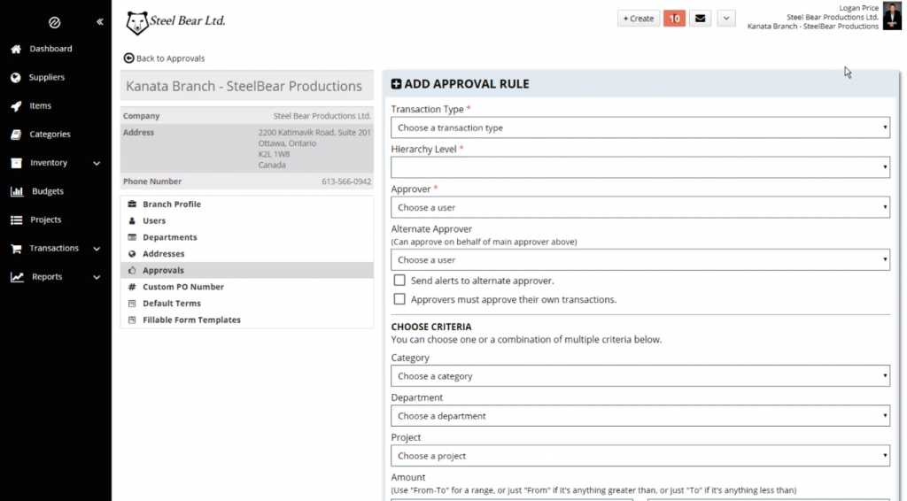 Tradogram dashboard