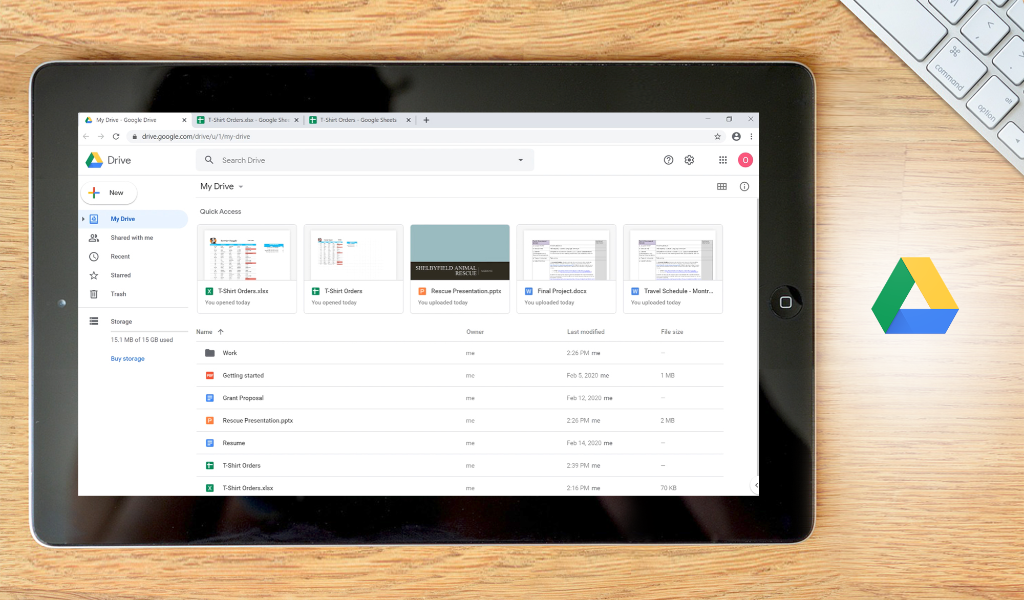 Google Drive dashboard