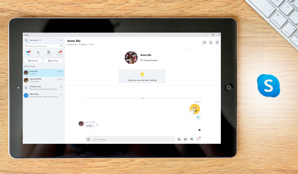 Skype dashboard