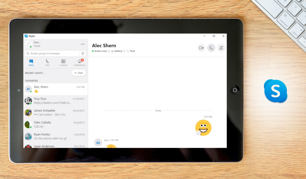 Skype dashboard