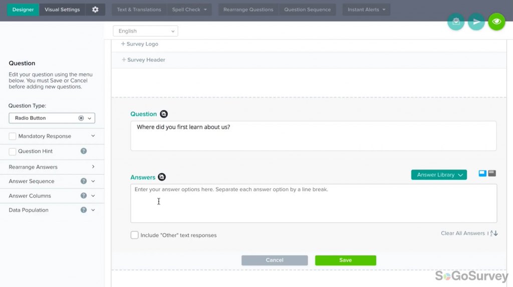 SoGoCX survey creation