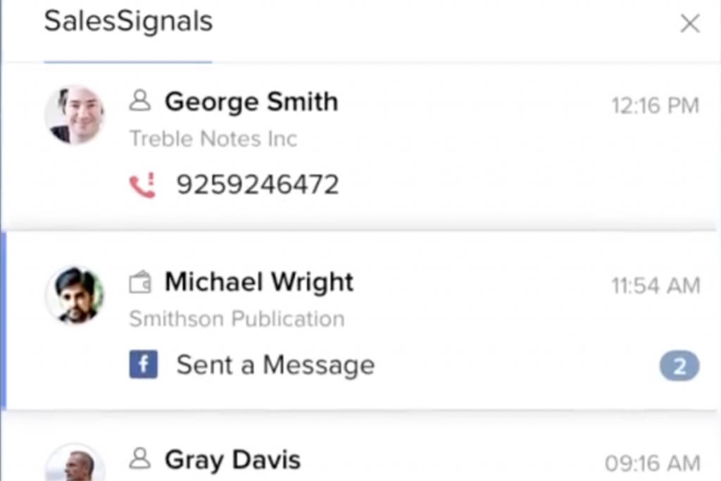 zoho crm sales signal