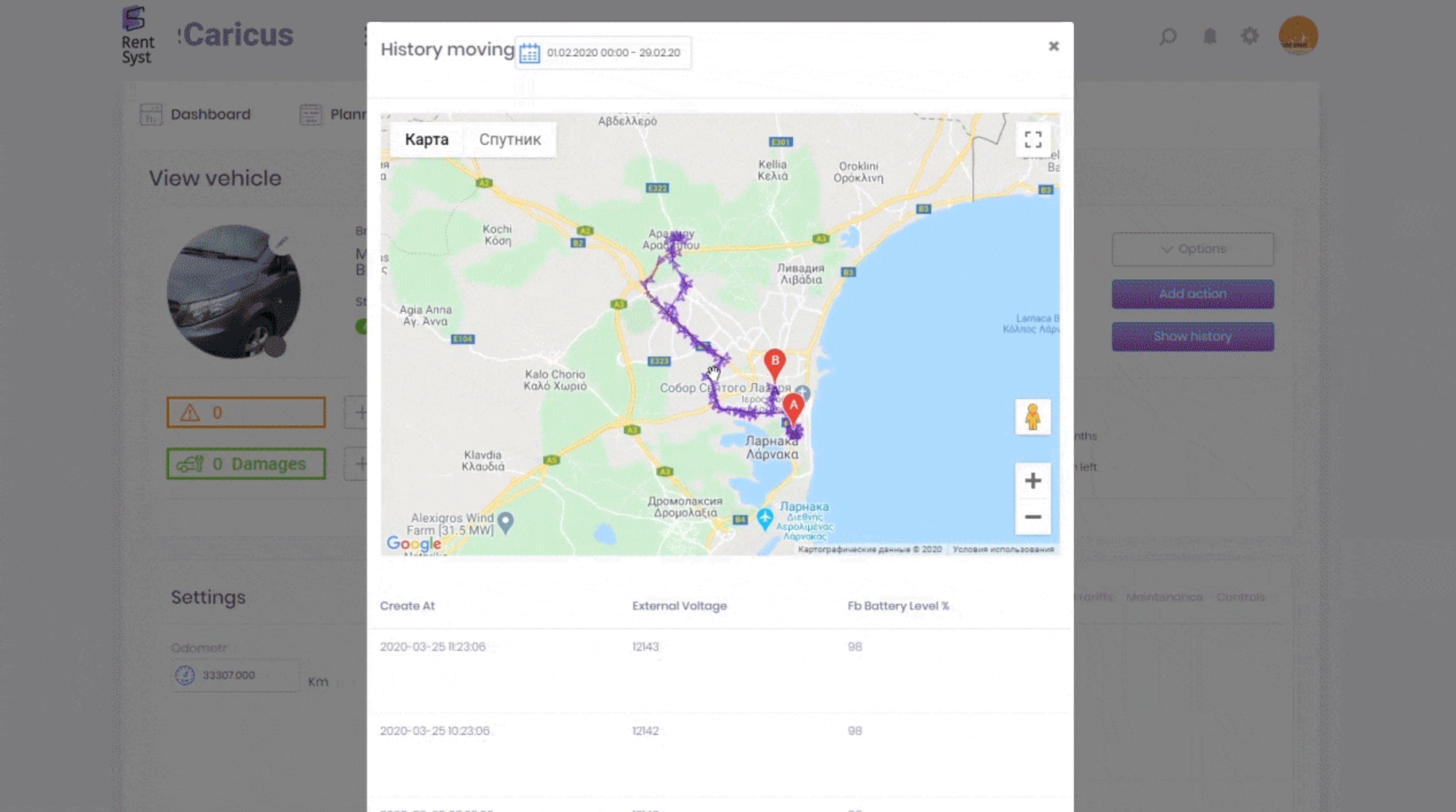 RentSyst route map