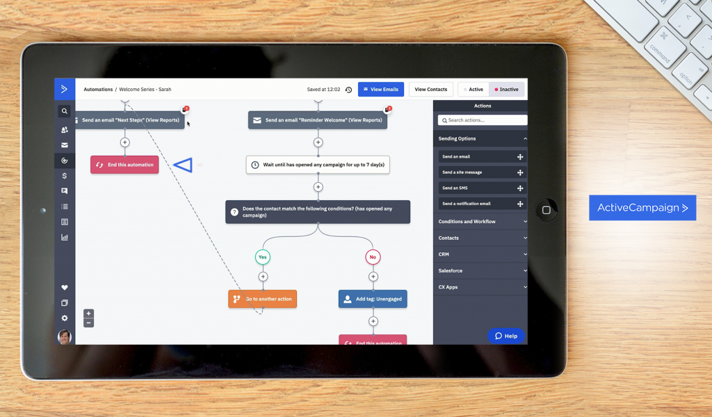 ActiveCampaign dashboard