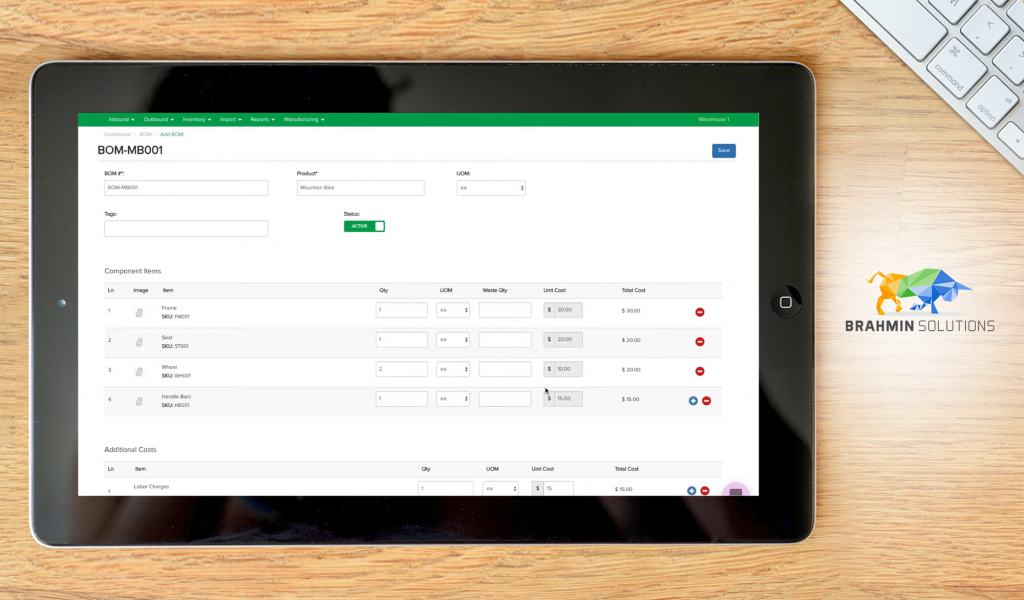 Brahmin Solutions dashboard