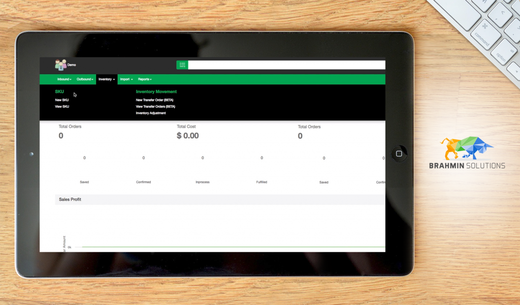 Brahmin Solutions dashboard