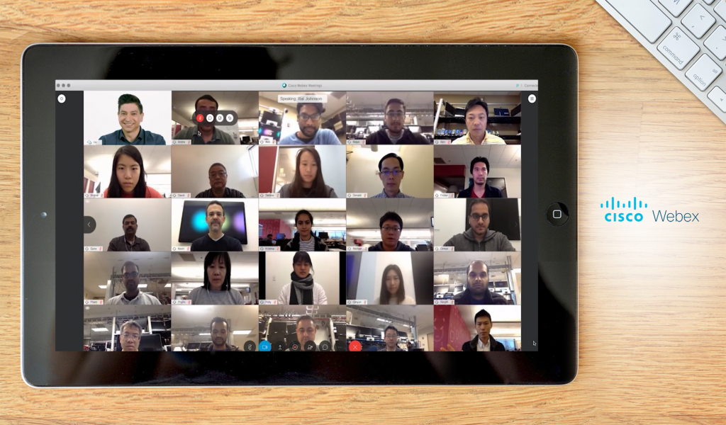Cisco Webex dashboard