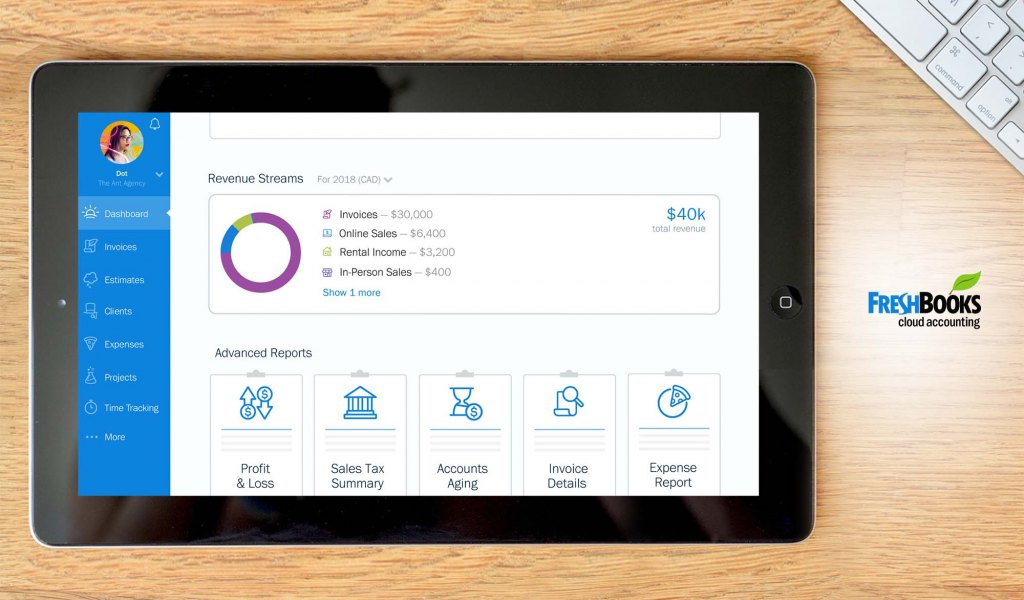freshbooks dashboard