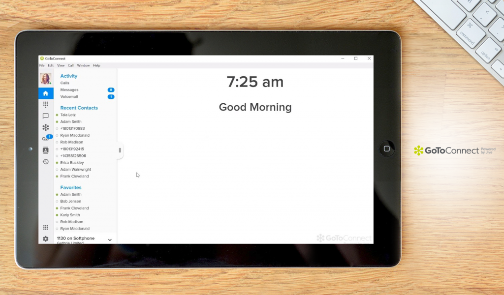 GoToConnect dashboard