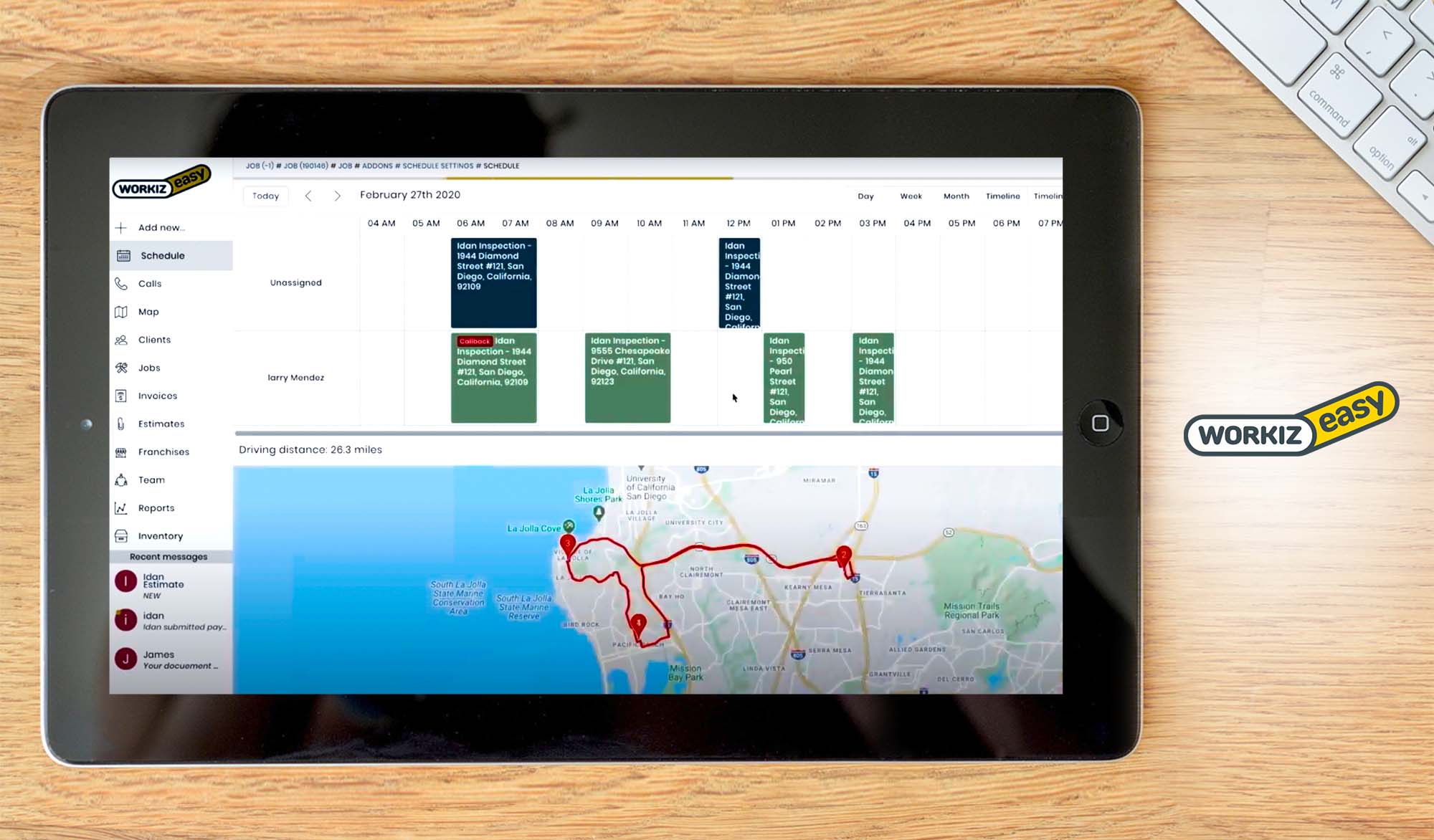 workiz dashboard