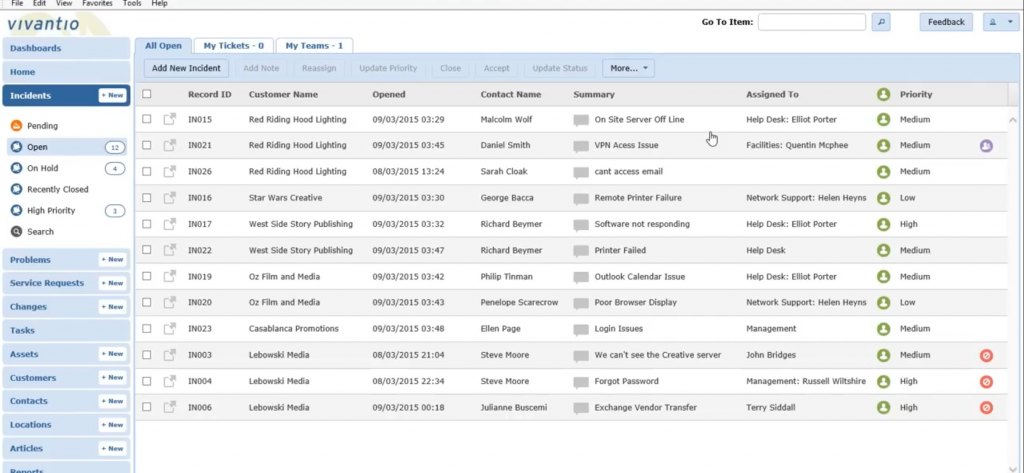 Vivantio ticketing system