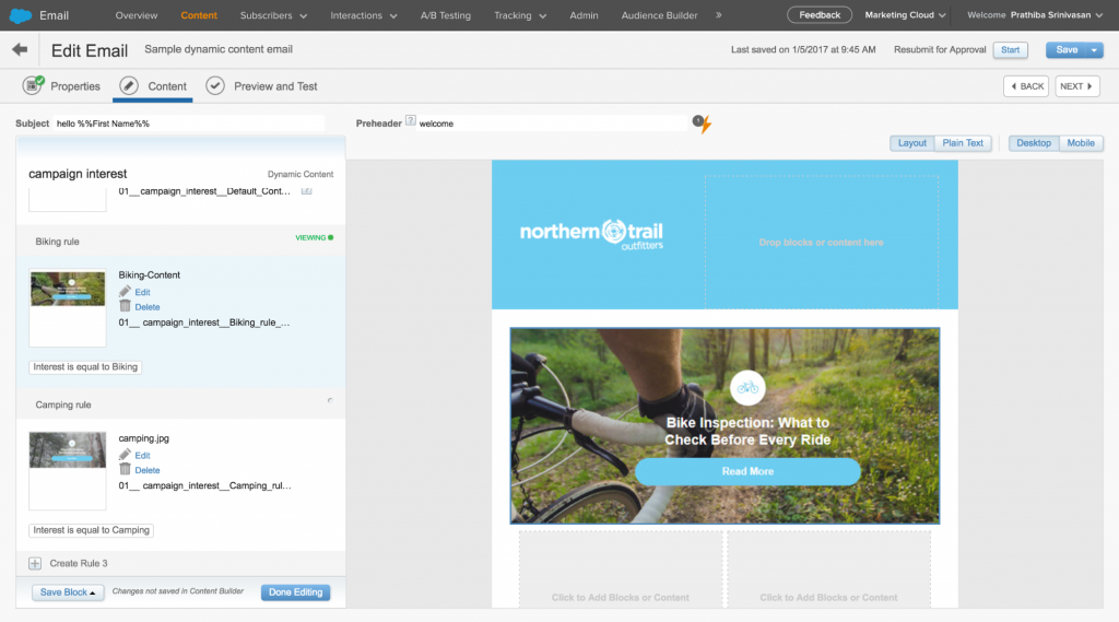 Salesforce Marketing Cloud screenshot