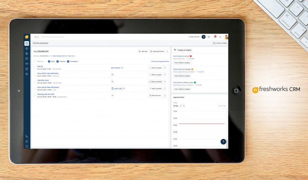 freshworks crm dashboard