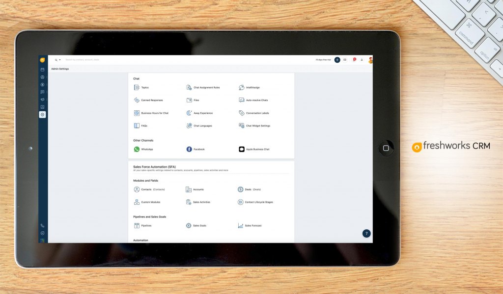 Freshworks CRM dashboard