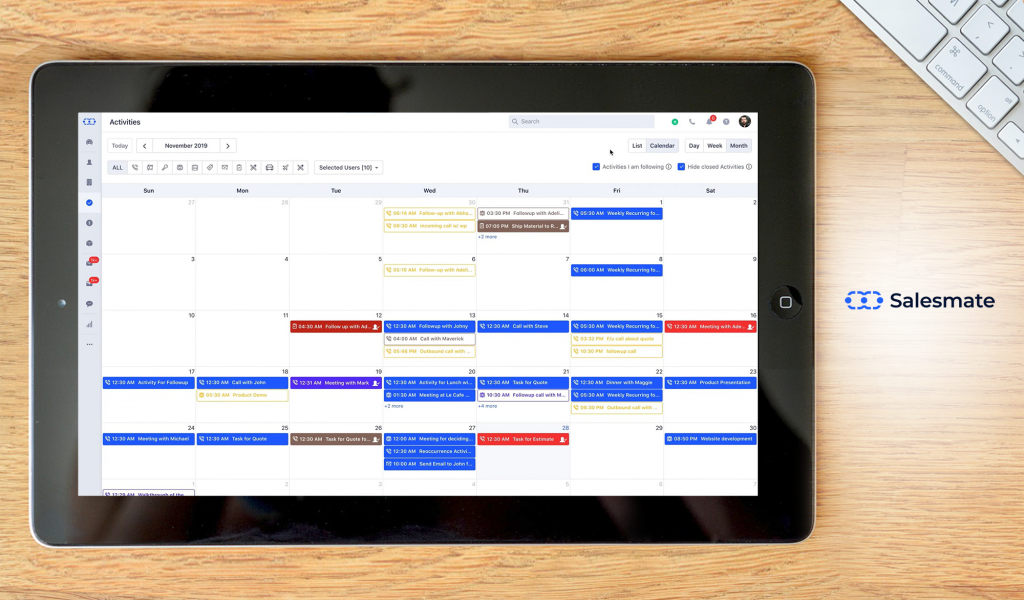 Salesmate dashboard