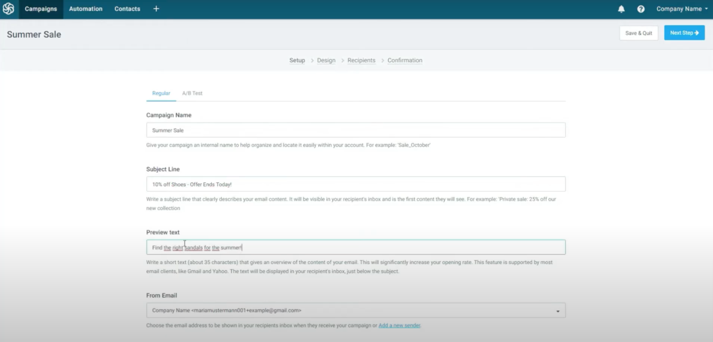 sendinblue campaign dashboard