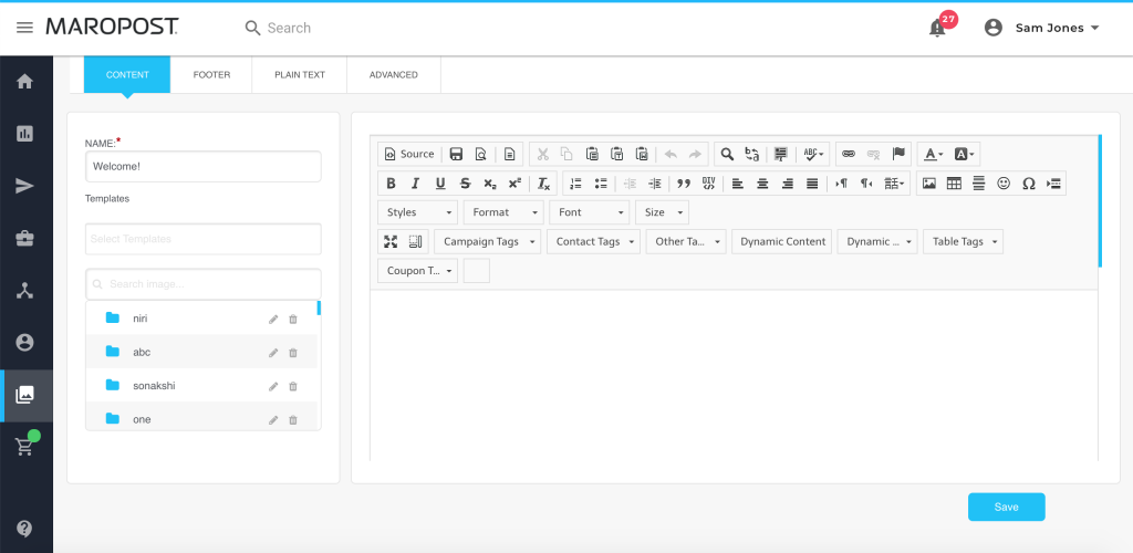 Maropost Marketing Cloud WYSIWYG Editor