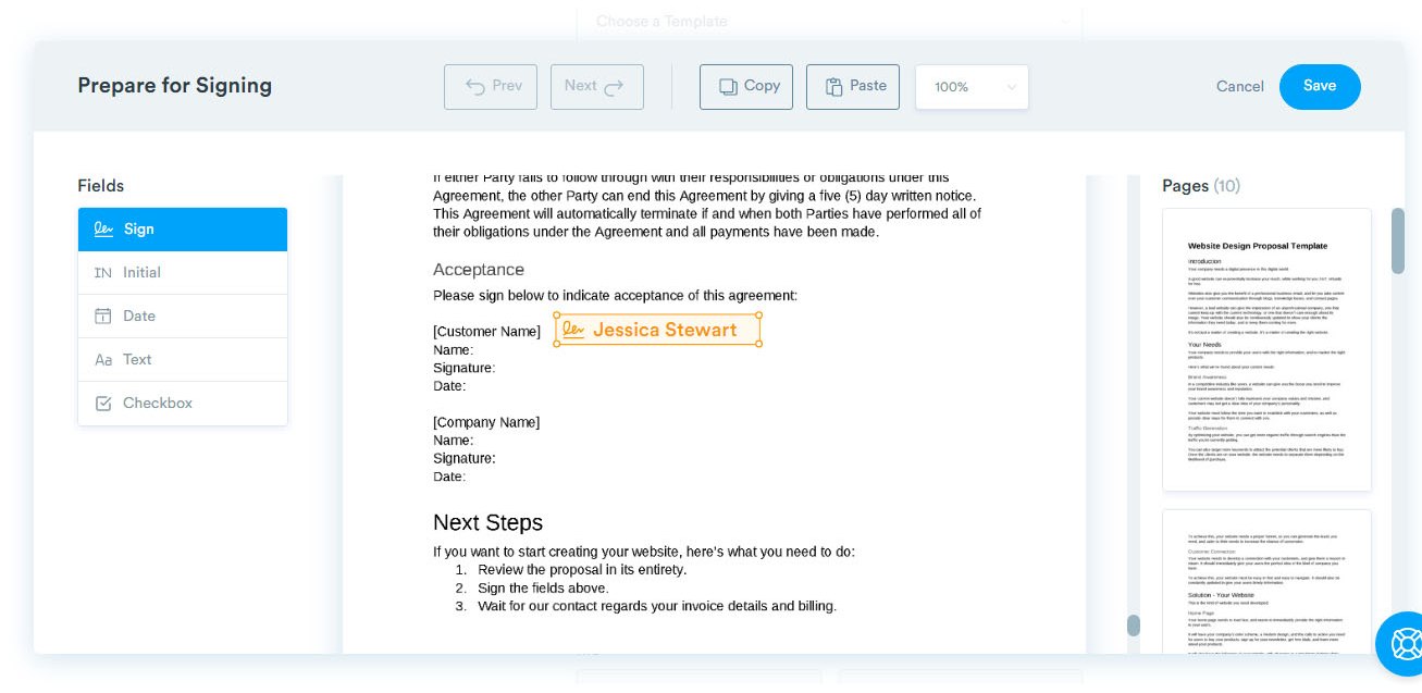 signaturely document editor