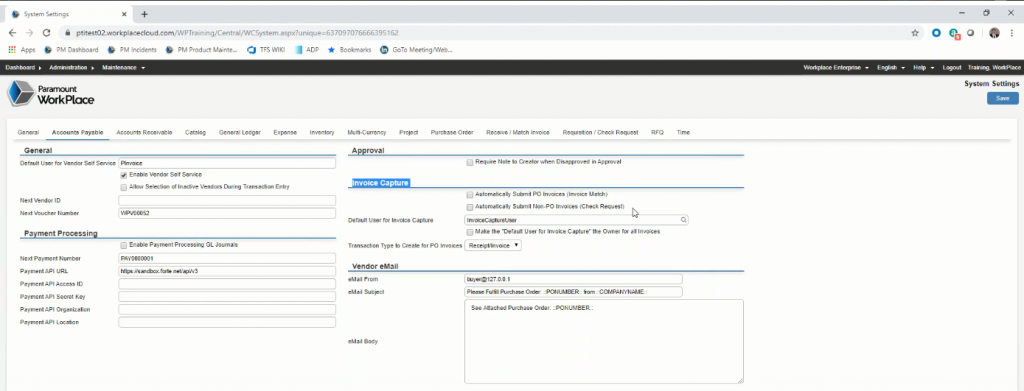 OCR capture page in Paramount Workplace