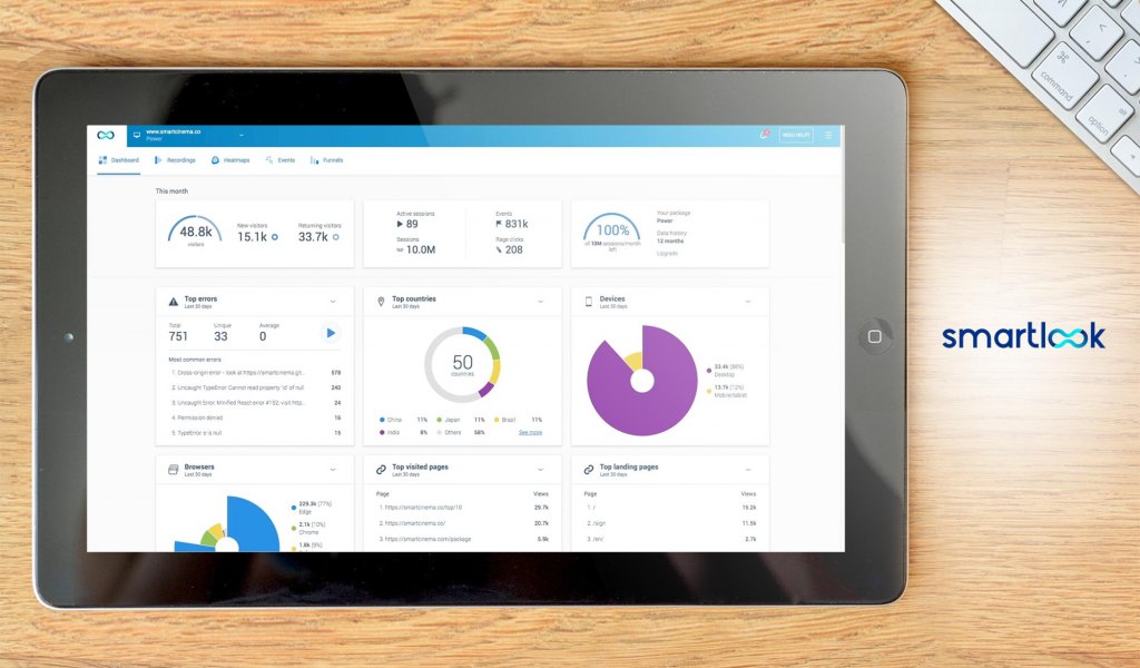 Smartlook dashboard
