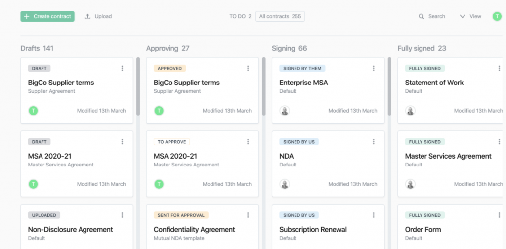Juro Unified contract workspace