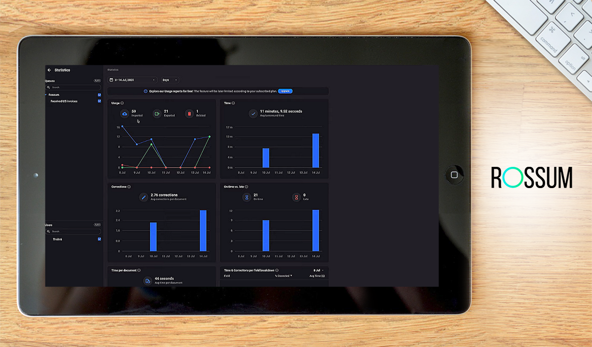 Rossum dashboard