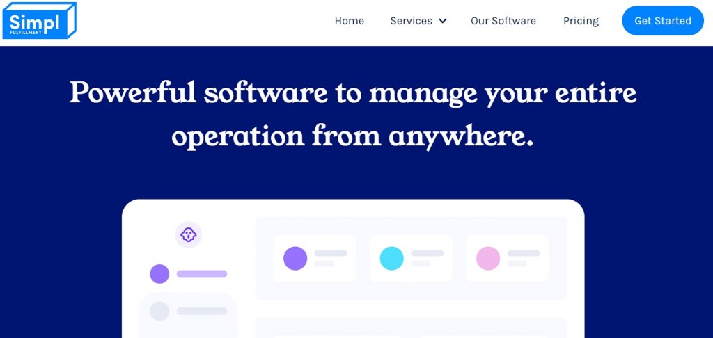 Simpl Fulfillment dashboard