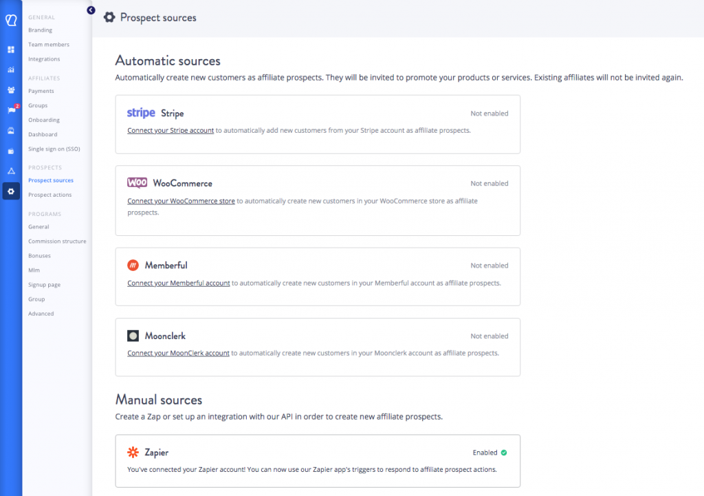 Tapfiliate affiliate recruitment