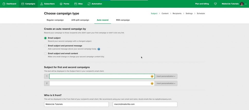 MailerLite_Auto-resend