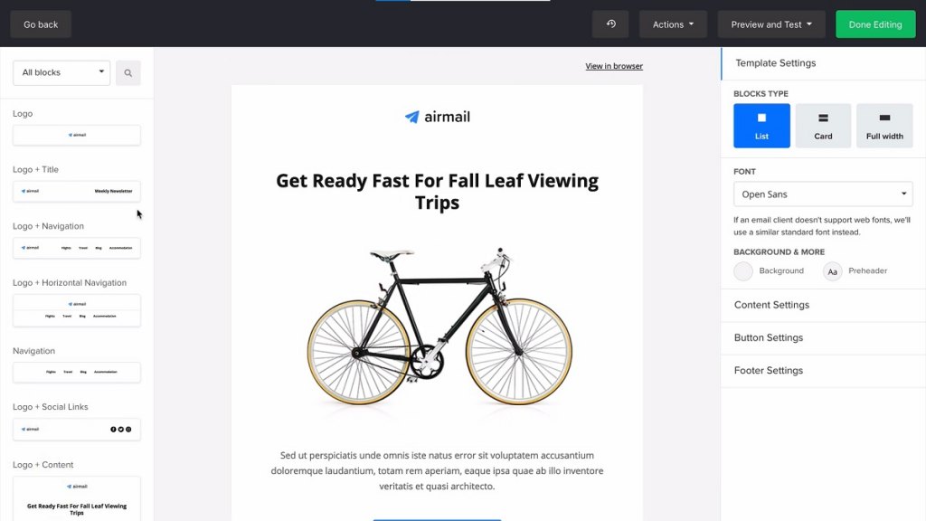 MailerLite_Newsletter Editor