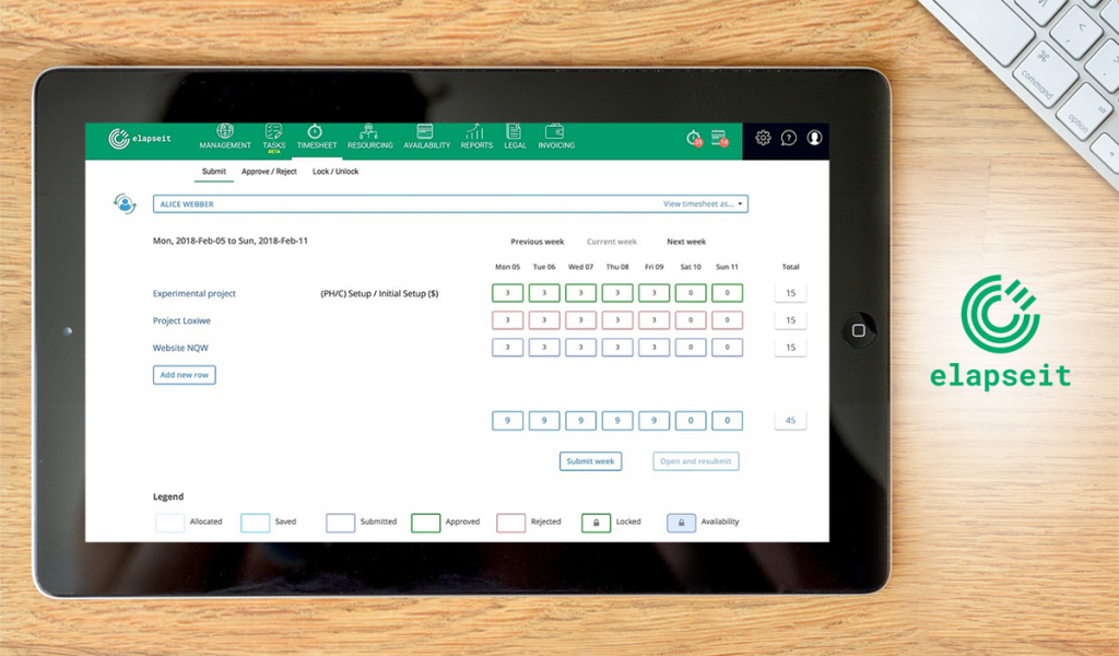 Elapseit dashboard
