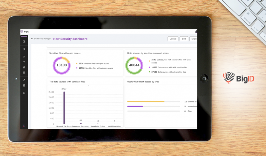 BigID dashboard