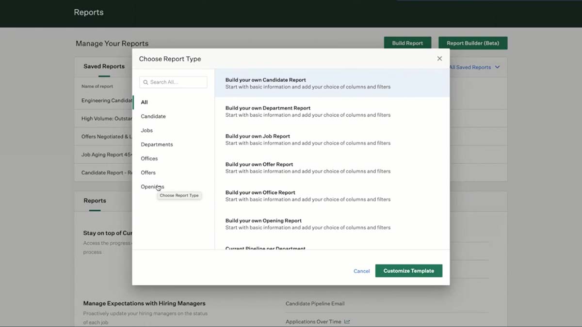 greenhouse report builder