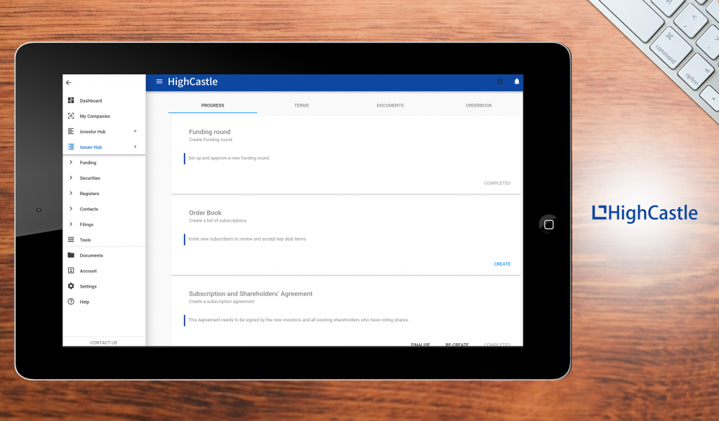 HighCastle dashboard