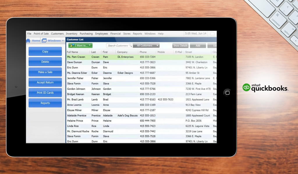 Intuit_QuickBooks dashboard