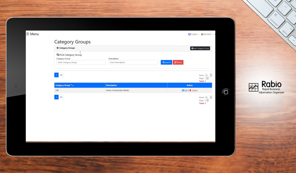 Rabio dashboard