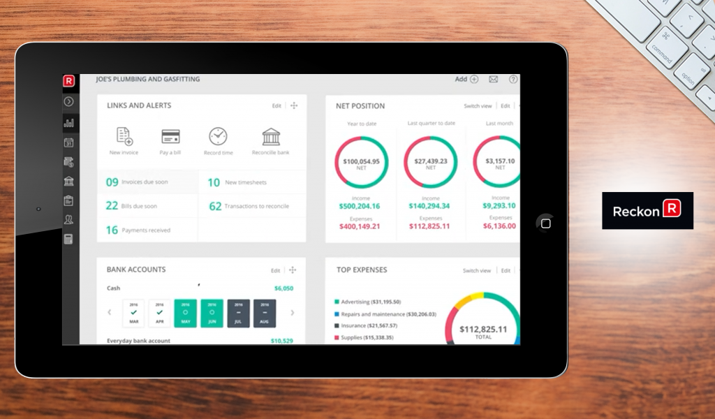 Reckon One dashboard