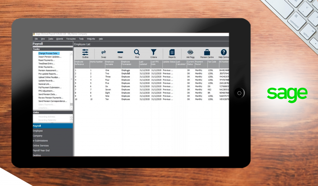 Sage50cloud Payroll Dashboard