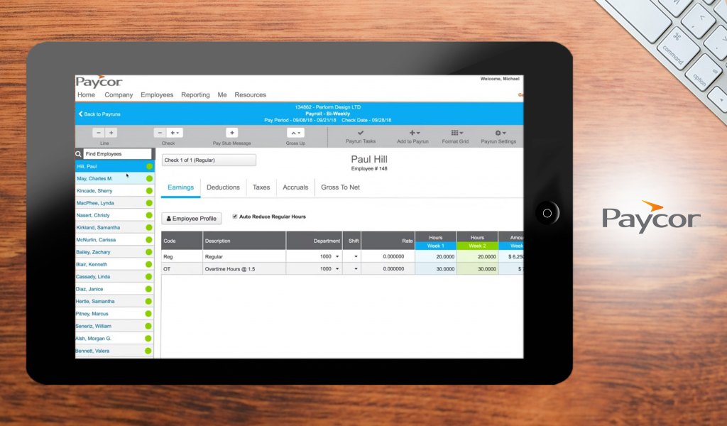 paycor dashboard