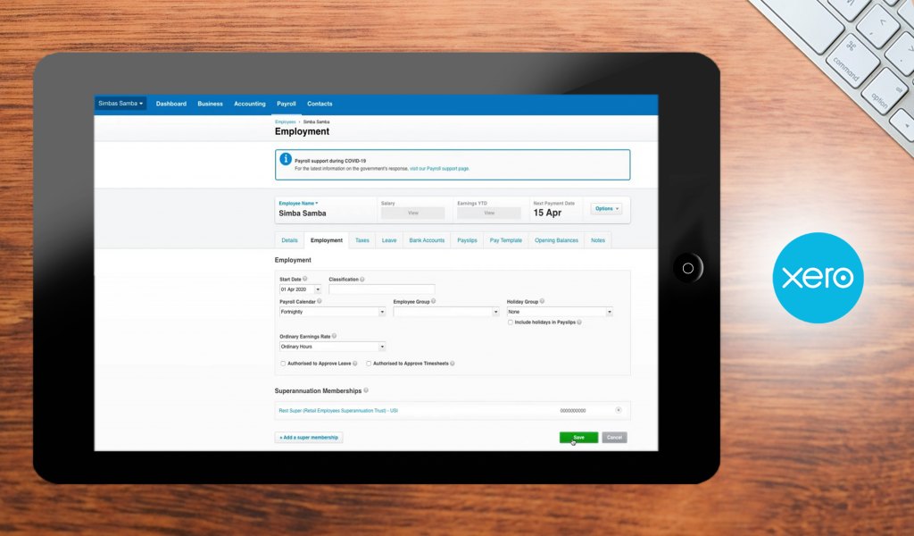 Xero dashboard
