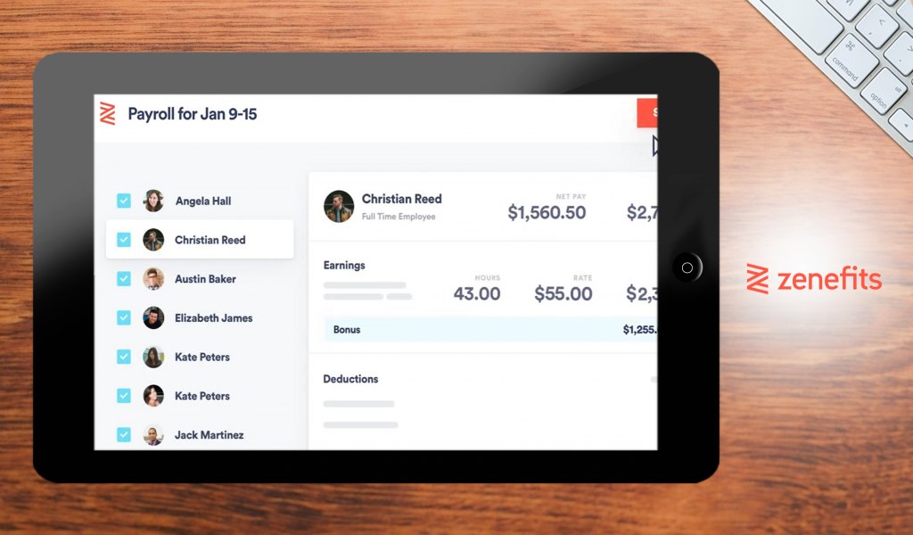zenefits dashboard