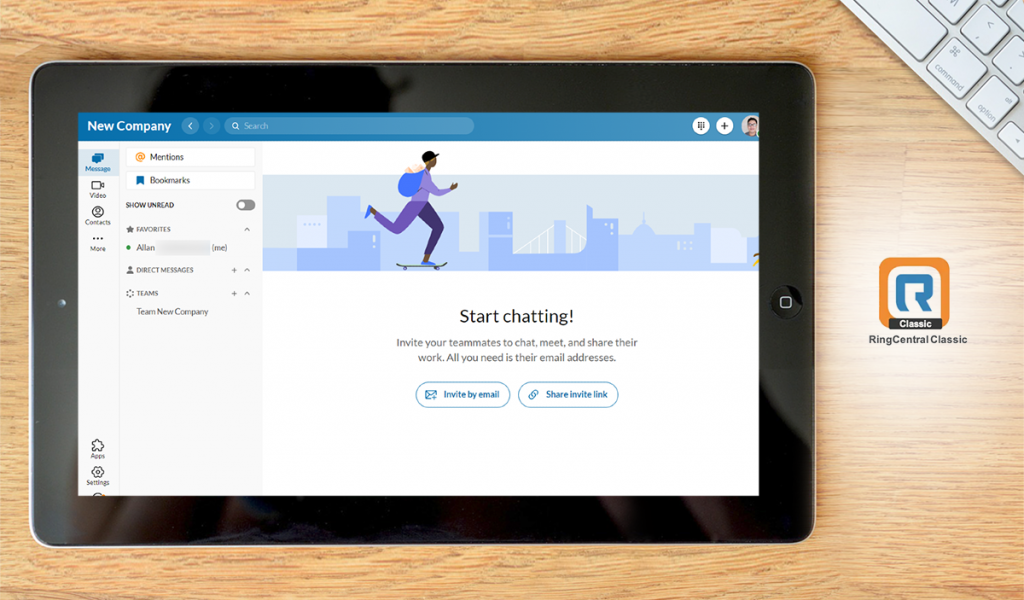 RingCentral Classic dashboard