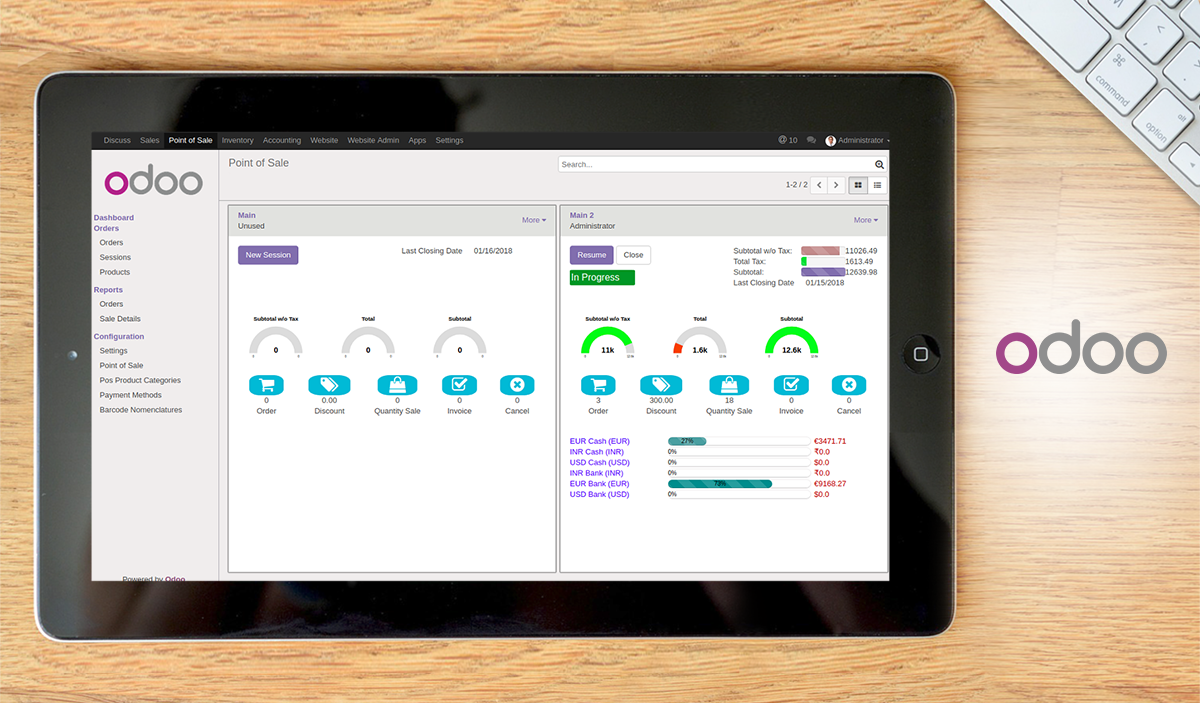 Odoo dashboard