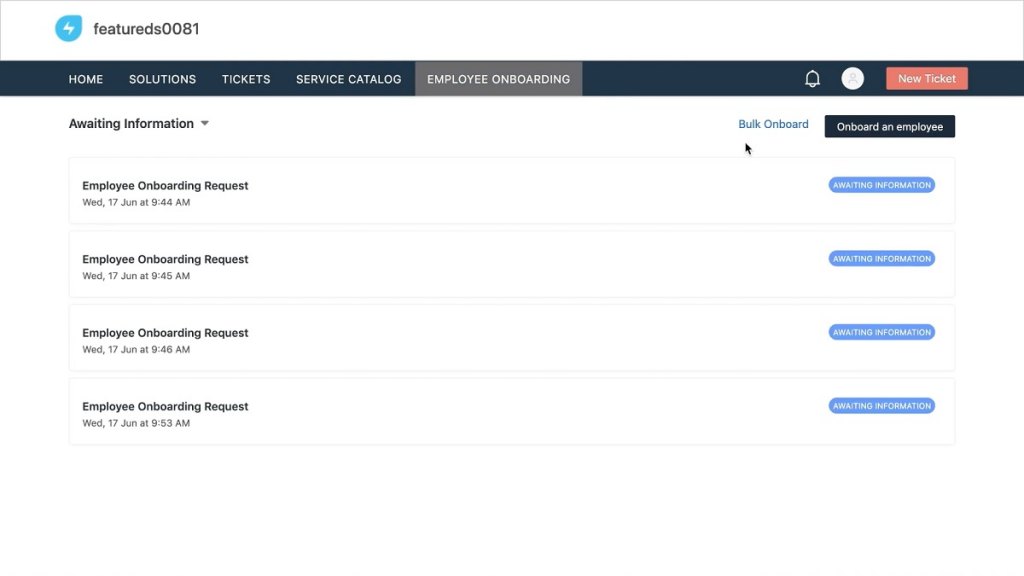 Freshservice onboarding