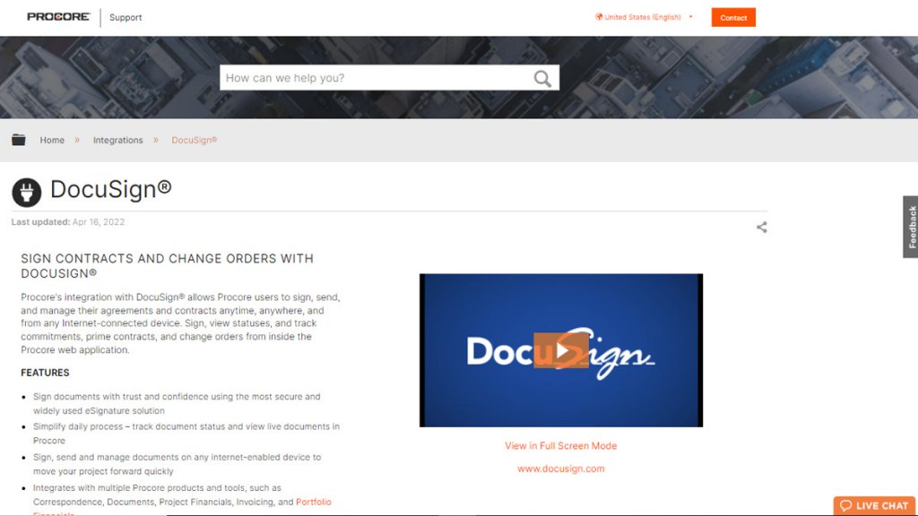 integrations: contractor foreman vs. procore