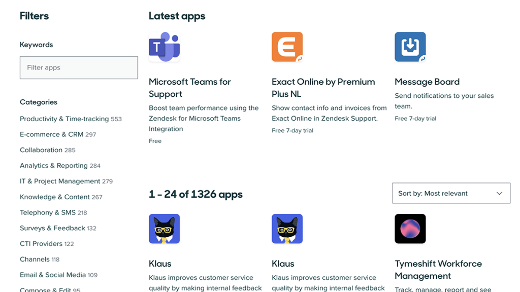 Zendesk App Integrations