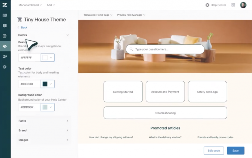 Zendesk Self-service portal