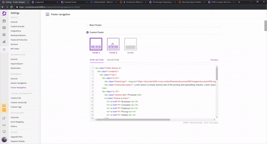 Document360 customization tools
