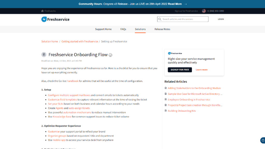 freshservice getting started